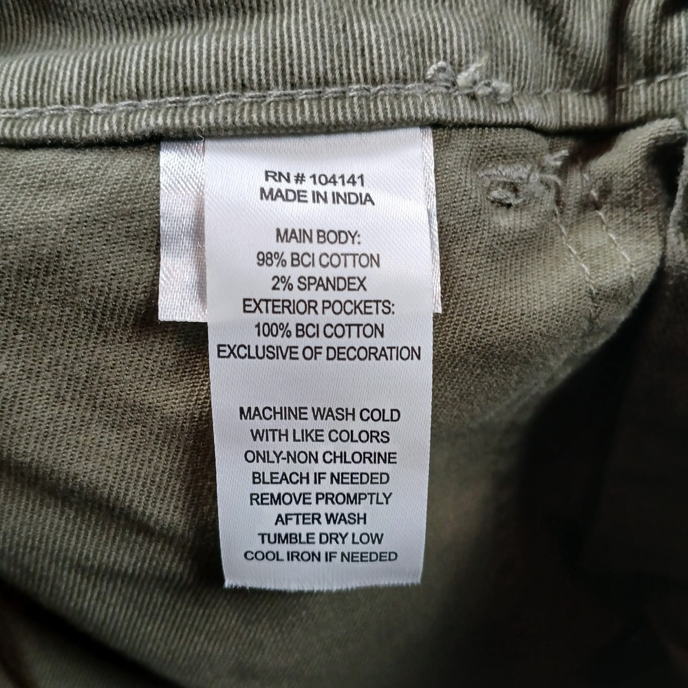 NWT Alpine Design Women's Shorts Size 8 Olive Green High Rise 5" Corduroy Pocket - Picture 4 of 6